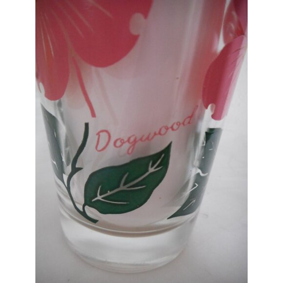 MCM Peanut Butter Drinking Juice Glass Tumbler Dogwood Estate find 5" Pink #4 - Picture 4 of 4